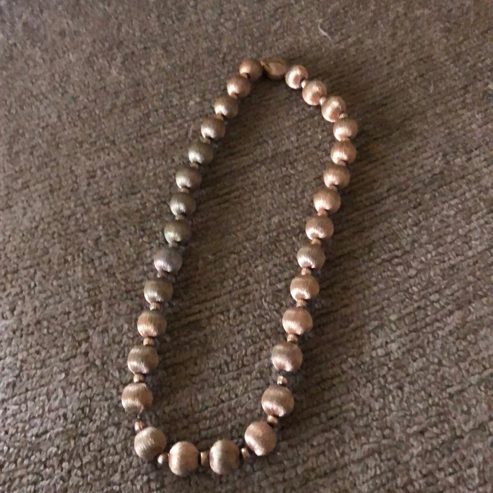 Beautiful brown ball choker necklace